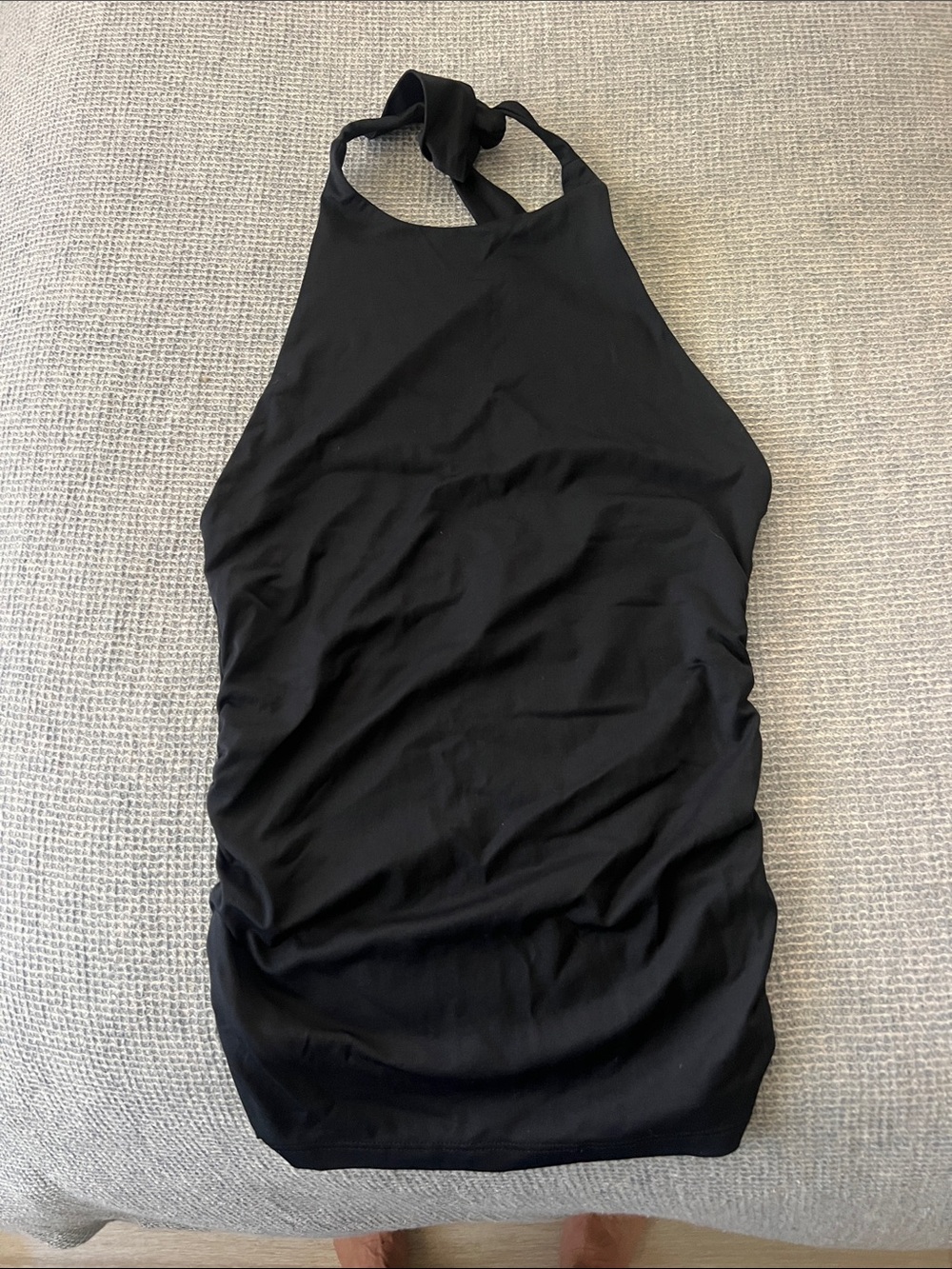 Anthropologie Black Halter Tank Top